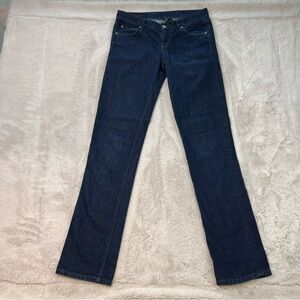 Club Monaco Ella Slim Straight Dark Wash Jeans Womens Size 28 Long 33" Inseam